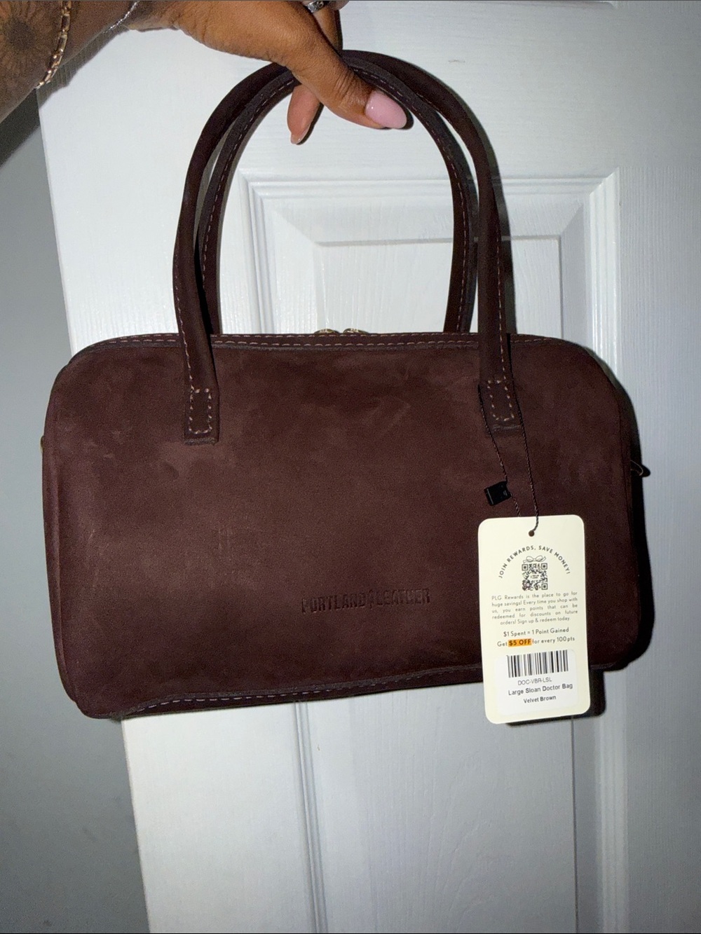 Portland Leather velvet Brown Suede large Sloan- premium